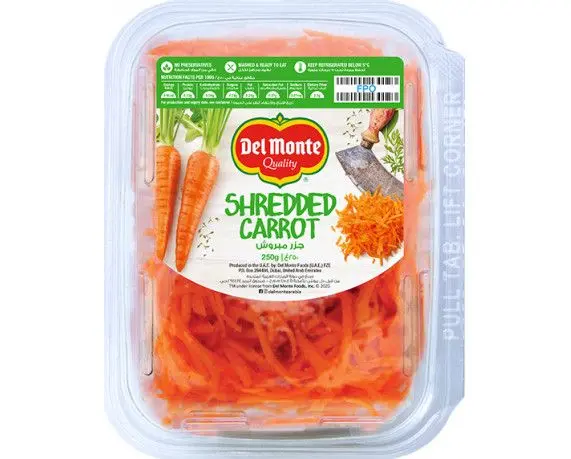 Del Monte Shredded Peeled Carrot 250g  